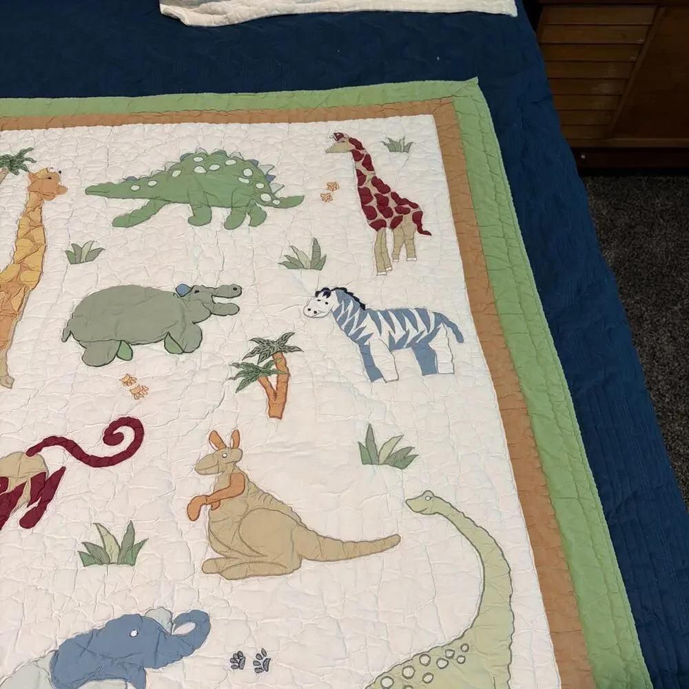 Amity Home Kids baby quilt dinosaur jungle Animal Blanket 40 * 50